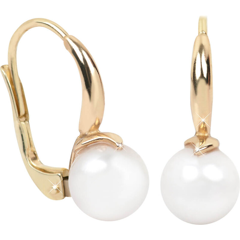 Soliter Elegantné zlaté náušnice s pravými perlami 745 235 001 00116 66589948
