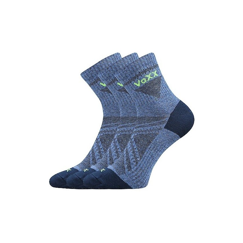 REXON 01 športové klasické ponožky VoXX Jeans / melé 39-42 3 páry 26788062