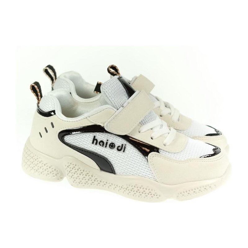 ELU Detské béžovo-čierne tenisky KAPSLI 31-36 26664122