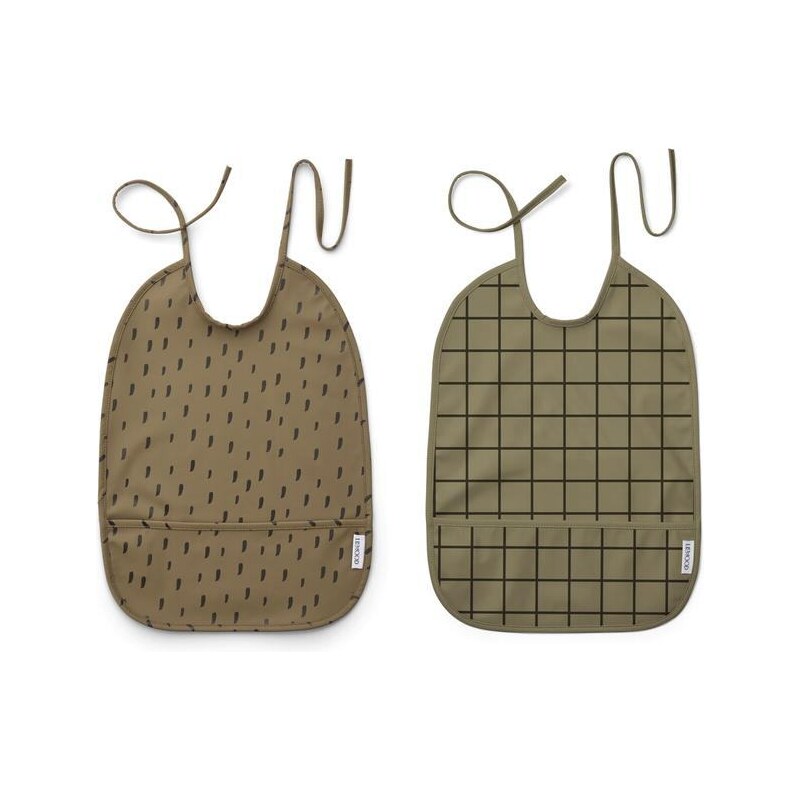 LIEWOOD Detský podbradník Lai Check Khaki Mix Varianta A 67211390