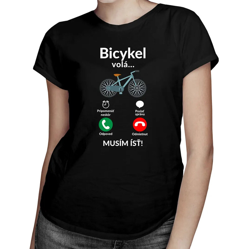 E-shop Garibald Bicykel volá - musím ísť v2 - dámske tričko s potlačou