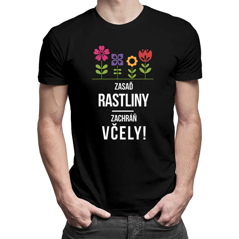 E-shop Garibald Zasaď rastliny! Zachráň včely! - pánske tričko s