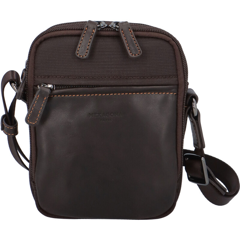 Hexagona Tmavohnedá pánska taška cez plece Hexagon 291329 hnedá 56863934