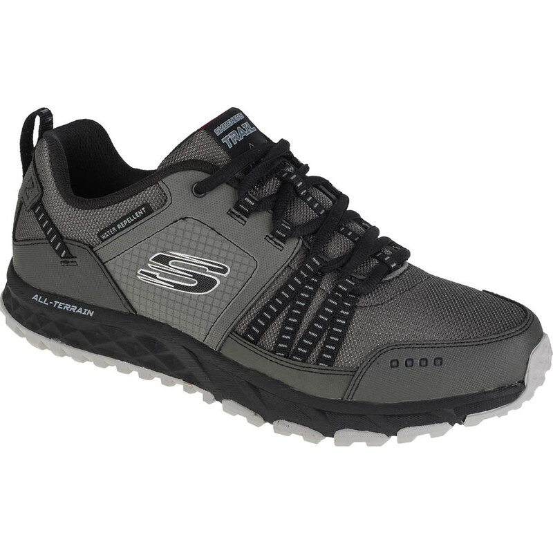 Tmavosivé športové topánky Skechers Escape Plan 51591-CCBK 52671004
