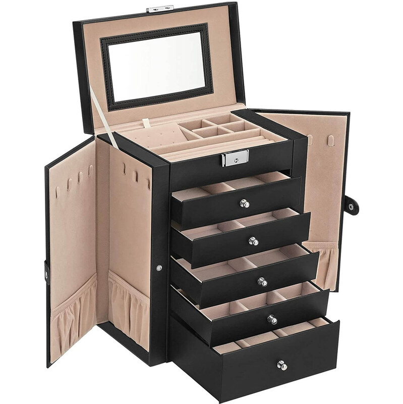 Troli Pôvabná čierna šperkovnica so zrkadielkom JBC152B01 66586233