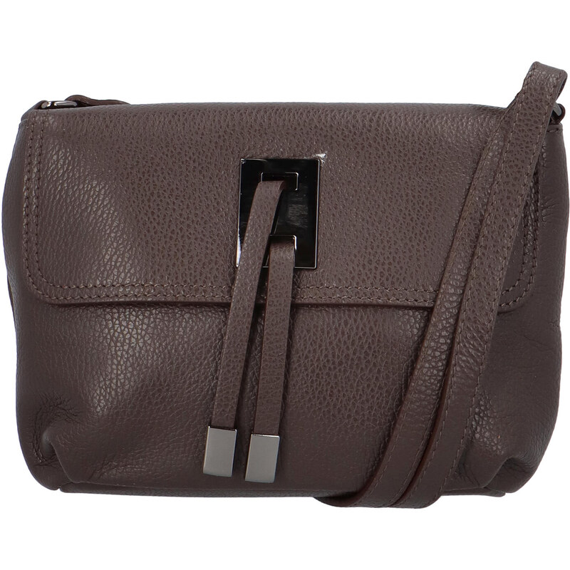 Dámska kožená crossbody kabelka čokoládovo hnedá - ItalY Porta hnedá 47338737