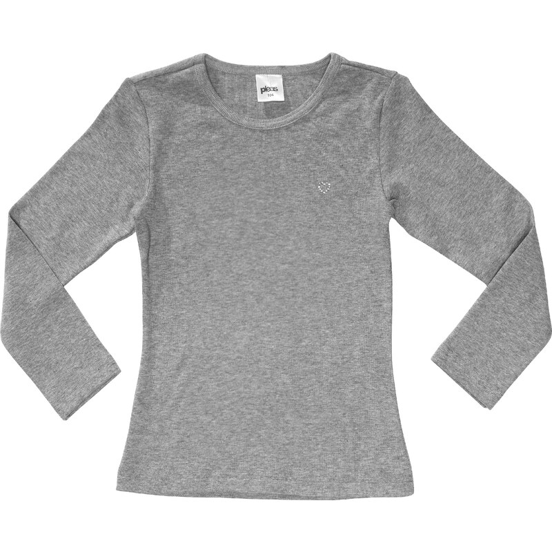 Detský tričko s dlhým rukávom Pleas 147083-202 Šedá 60941476
