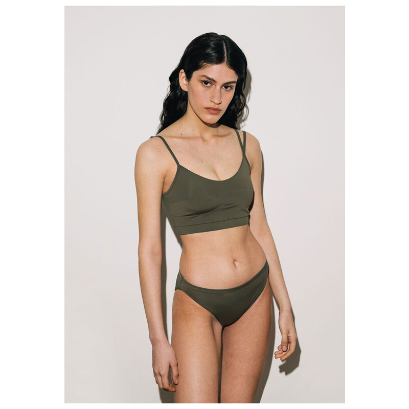 Norba Clothing Norba Split Swim Top Green 65396082