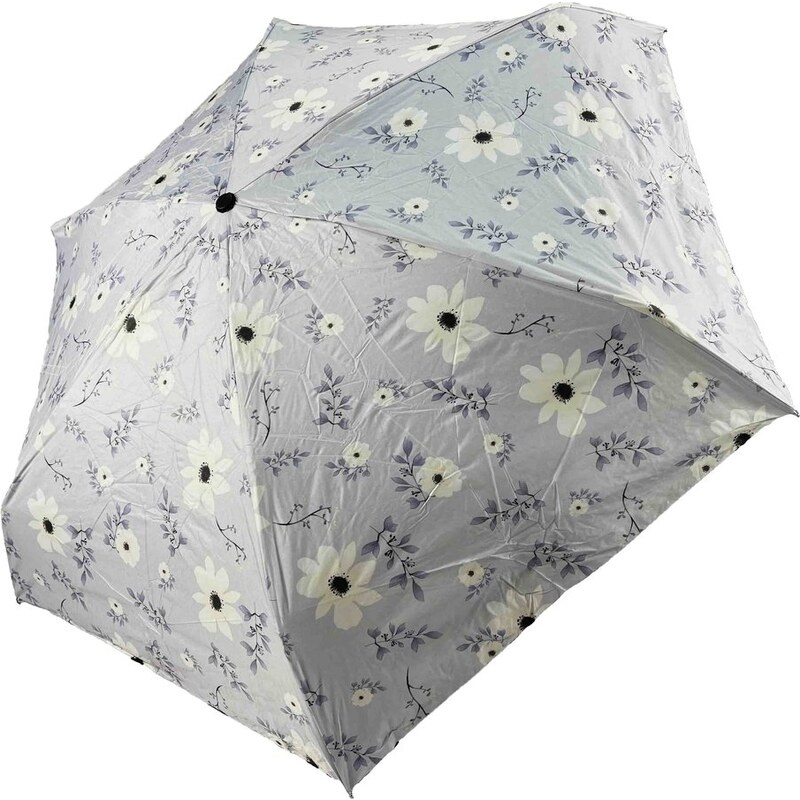 Mini dáždnik - Flowers (grey)