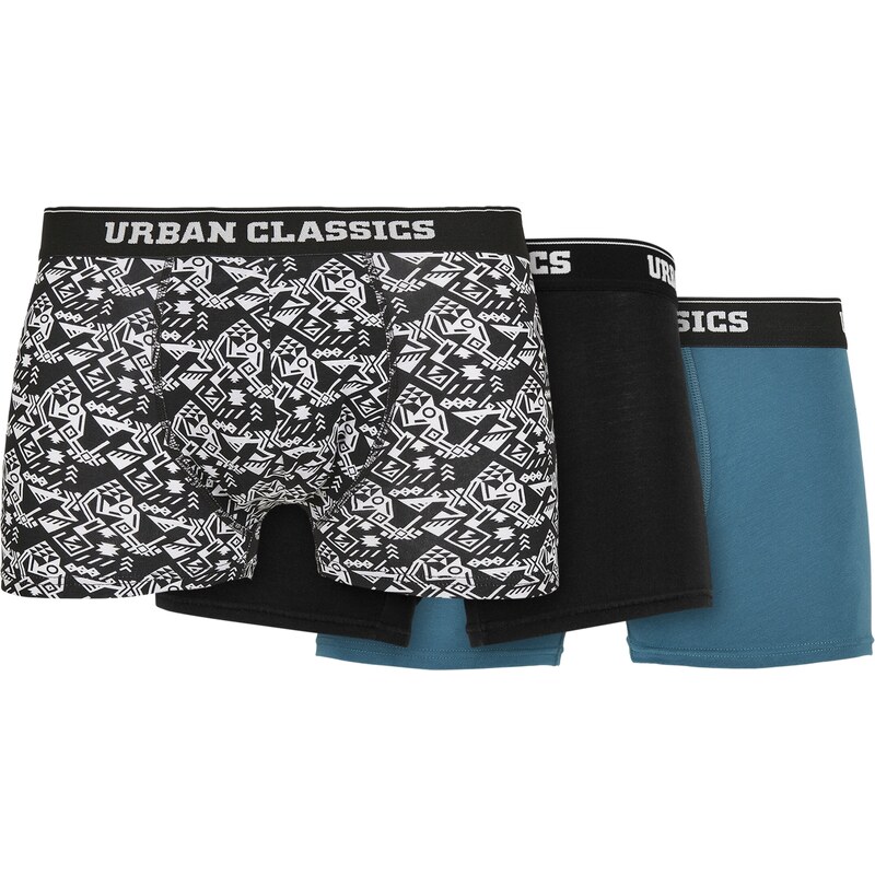 Urban Classics Boxerky nebesky modrá / čierna / biela 55544393