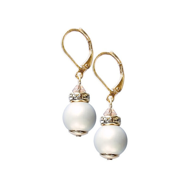 Lampglas Jemné náušnice Sweet Cream z perál Lampglas ECU23 66582330