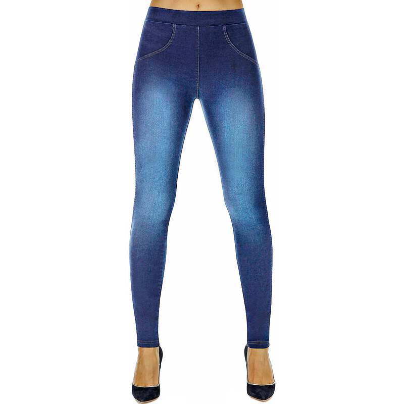 Glara Kvalitné džínsové push-up legíny 27449907