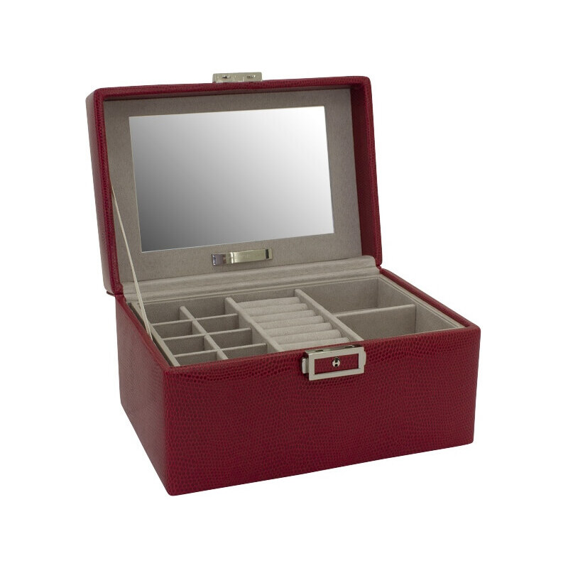 Friedrich Lederwaren Nadčasová červená šperkovnica Milano 20142-4 67472268