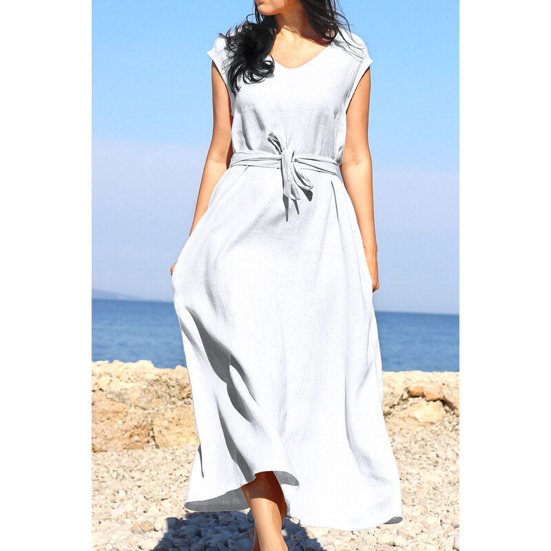 Lanové maxi šaty Lotika česká móda Premium quality 26875254