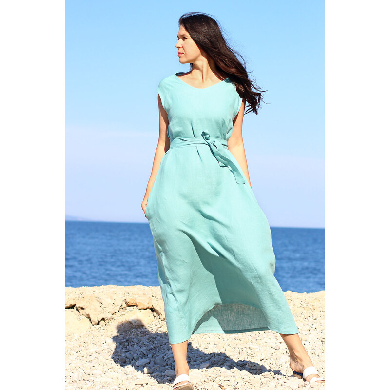 Dlhé šaty z konope Lotika česká móda Excellent quality 37271561