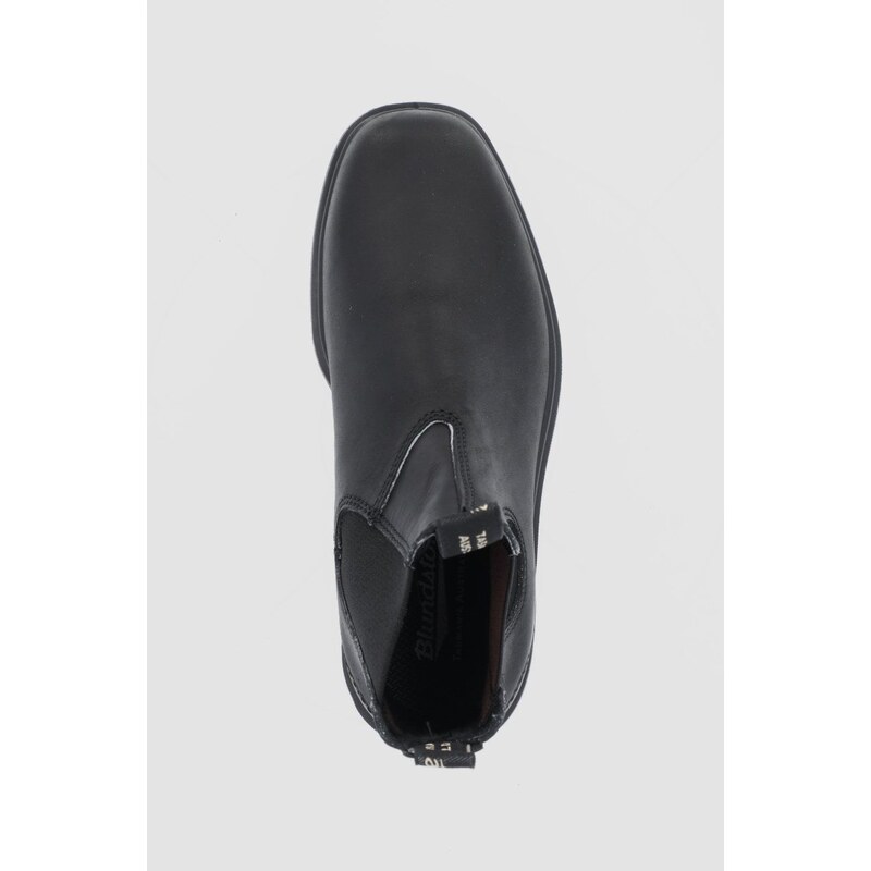 Kožené topánky Chelsea Blundstone 063 dámske, čierna farba, na plochom podpätku