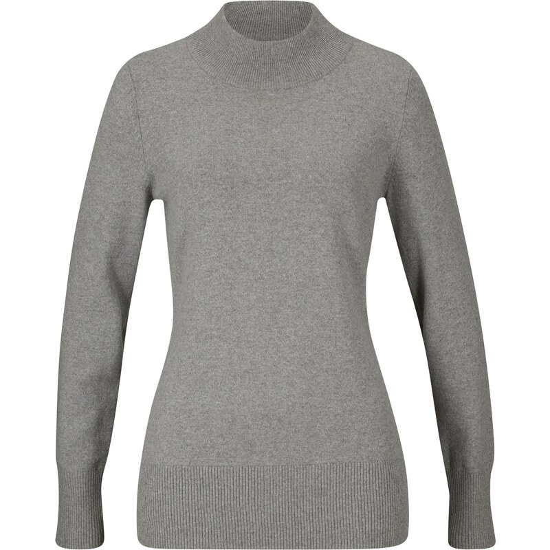 bonprix Pulóver, basic, so stojačikom a recyklovanou bavlnou, farba 44736062