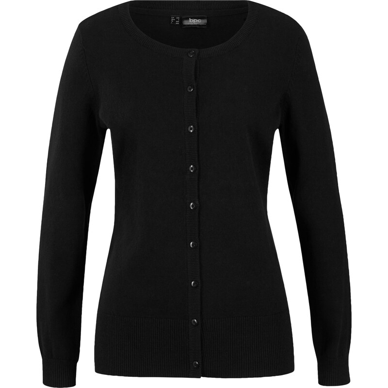 bonprix Pletený sveter, basic s recyklovanou bavlnou, farba čierna 44736067