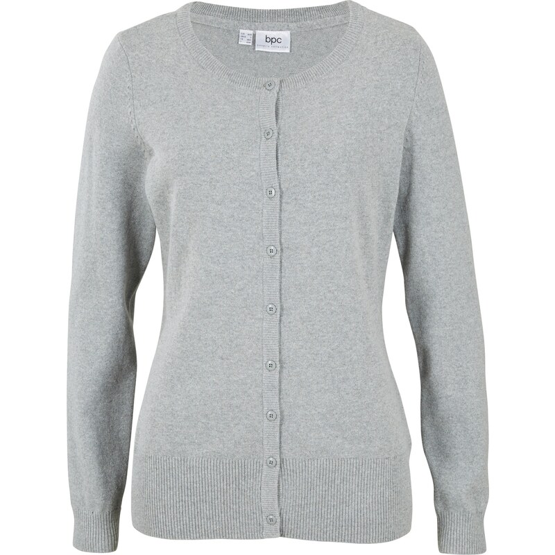 bonprix Pletený sveter, basic s recyklovanou bavlnou, farba šedá 44736066