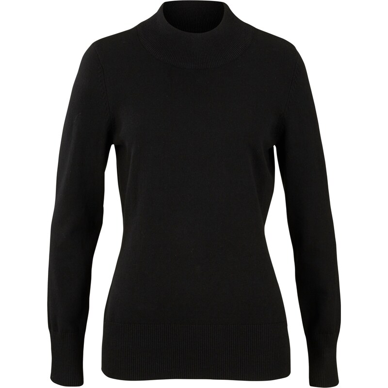 bonprix Pulóver, basic, so stojačikom a recyklovanou bavlnou, farba 44736063