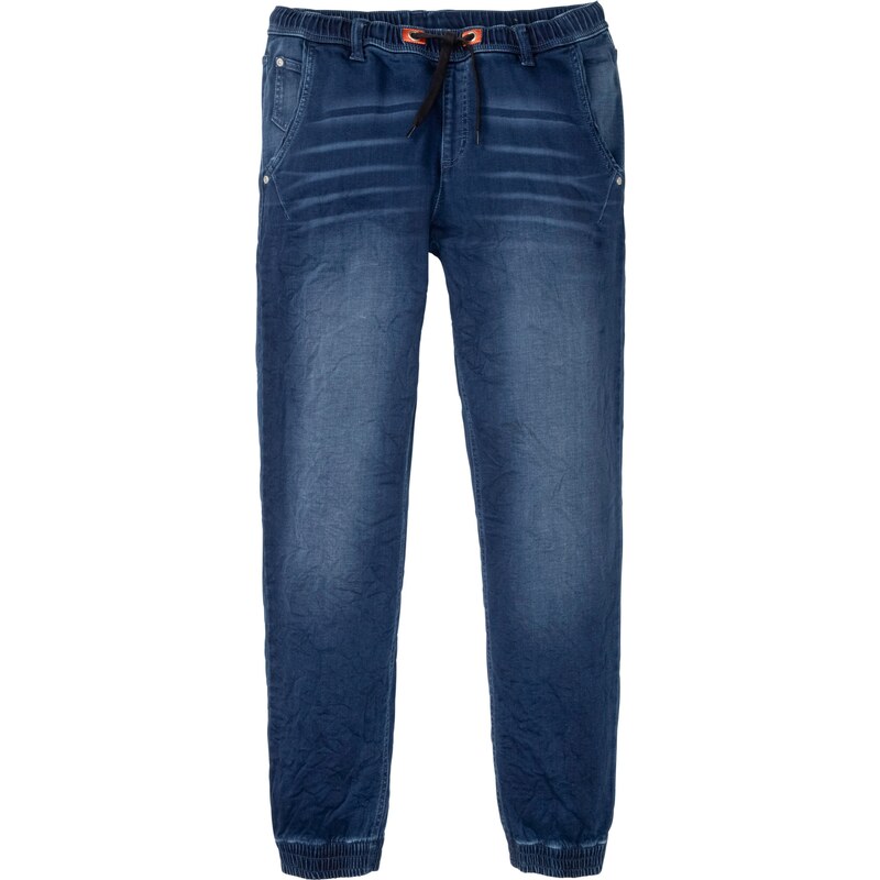 bonprix Teplákové džínsy s elastickým pásom, Regular Fit, rovné, farba 46929777