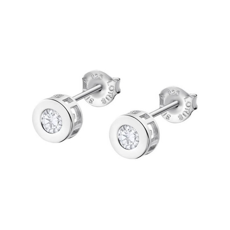 Lotus Silver Trblietavé strieborné náušnice s čírymi zirkónmi Pure 66581395