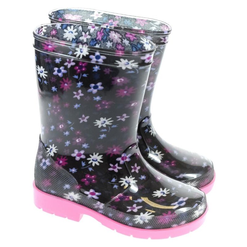 JOHN-C Detské kvietkované gumáky FLOWER 26961060