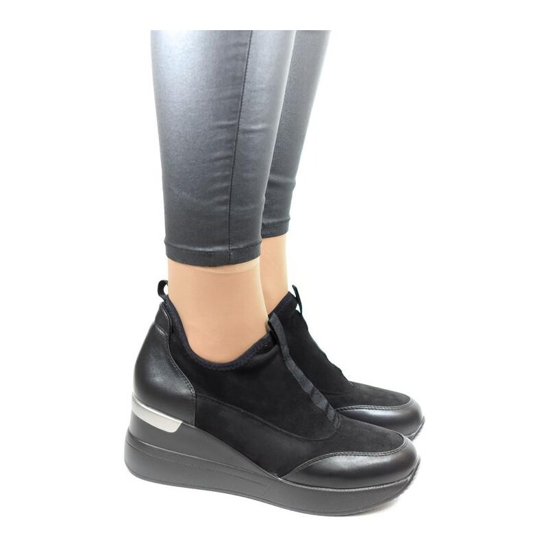 JOHN-C Dámske čierne poltopánky BADDA 26961120