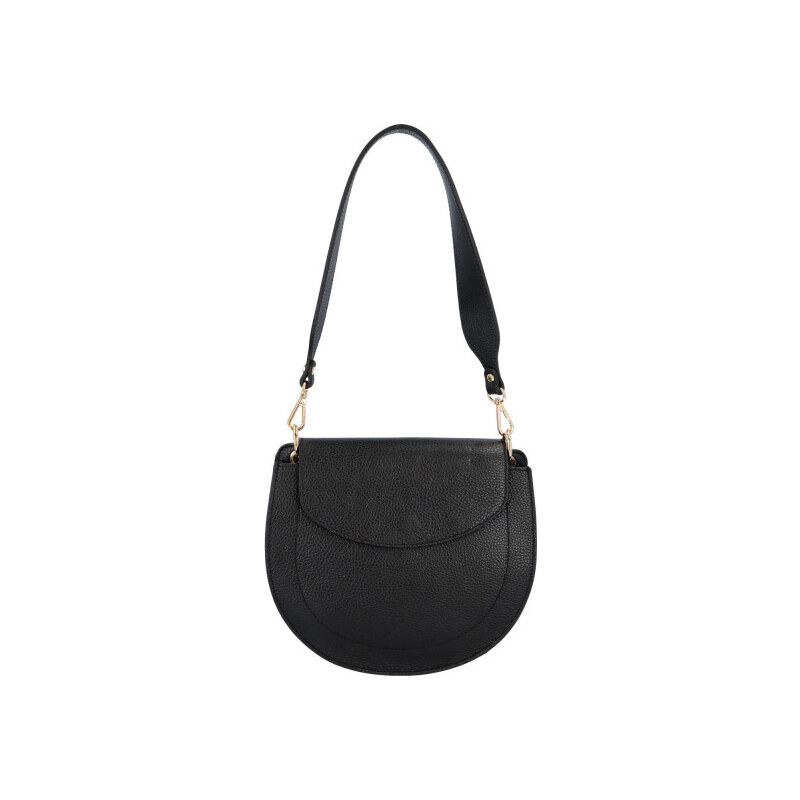 Dámska kožená kabelka cez plece čierna - ItalY Amanda čierna 30547670