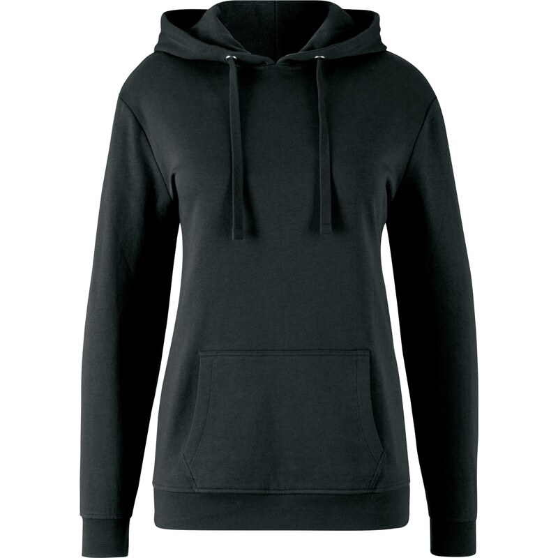 bonprix Mikina z mäkkého froté, farba čierna 44790271