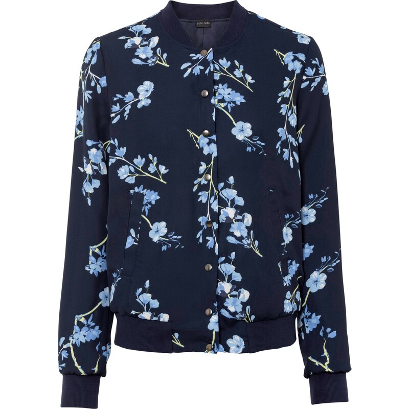 bonprix Bluzón, krátky, farba modrá 44741557