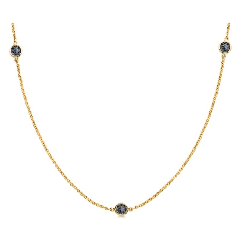 SWAROVSKI Elements Swarovski e. jemný náhrdelník Pure Lines, čierny 27000204