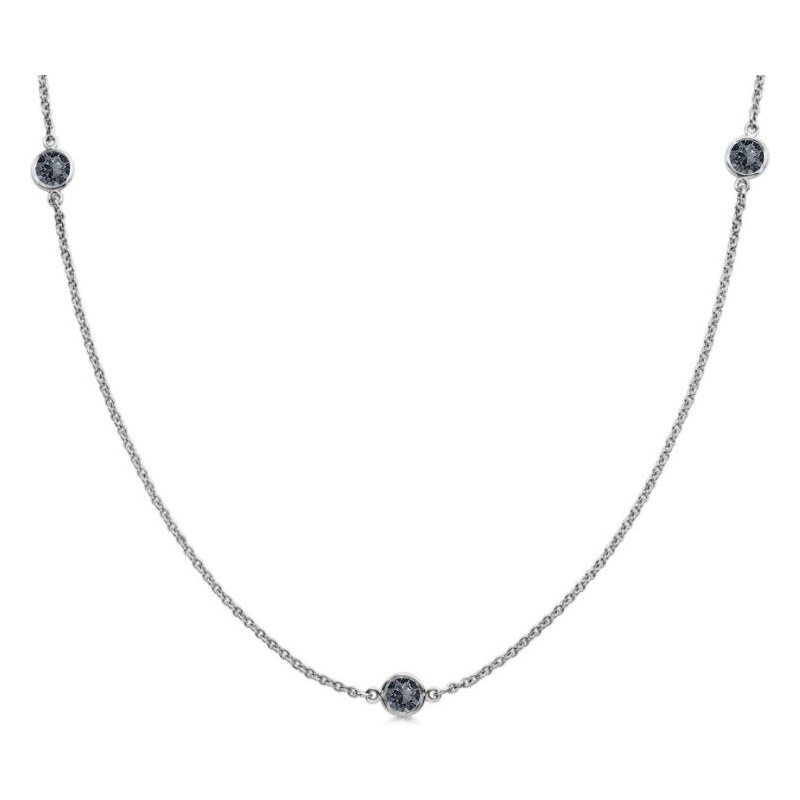 SWAROVSKI Elements Swarovski e. jemný náhrdelník Pure Lines, čierny 27000205