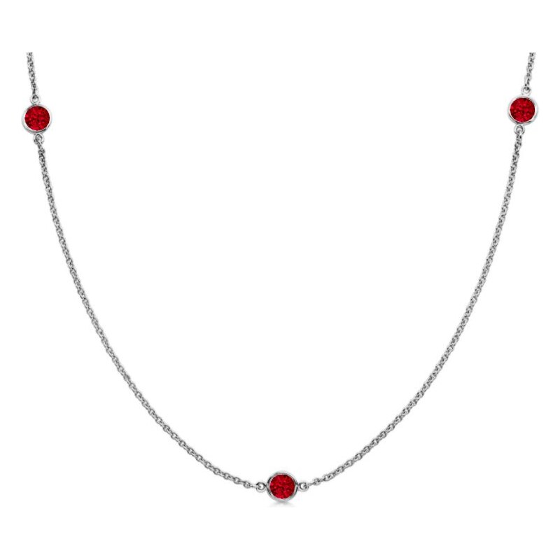 SWAROVSKI Elements Swarovski e. jemný náhrdelník Pure Lines, červený 27000206