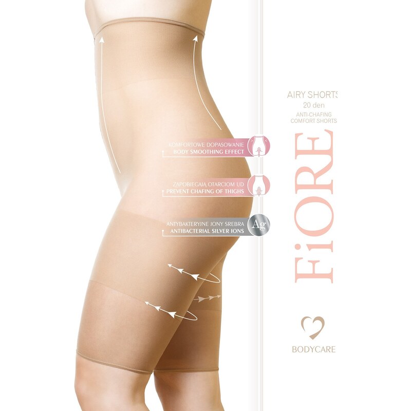 Dámske šortky proti odieraniu stehien Fiore M 0010 Airy Shorts 20 den 34613980