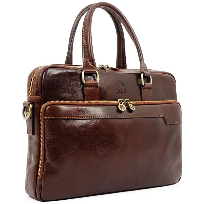 Glara Kožená business taška na notebook Premium 27009458