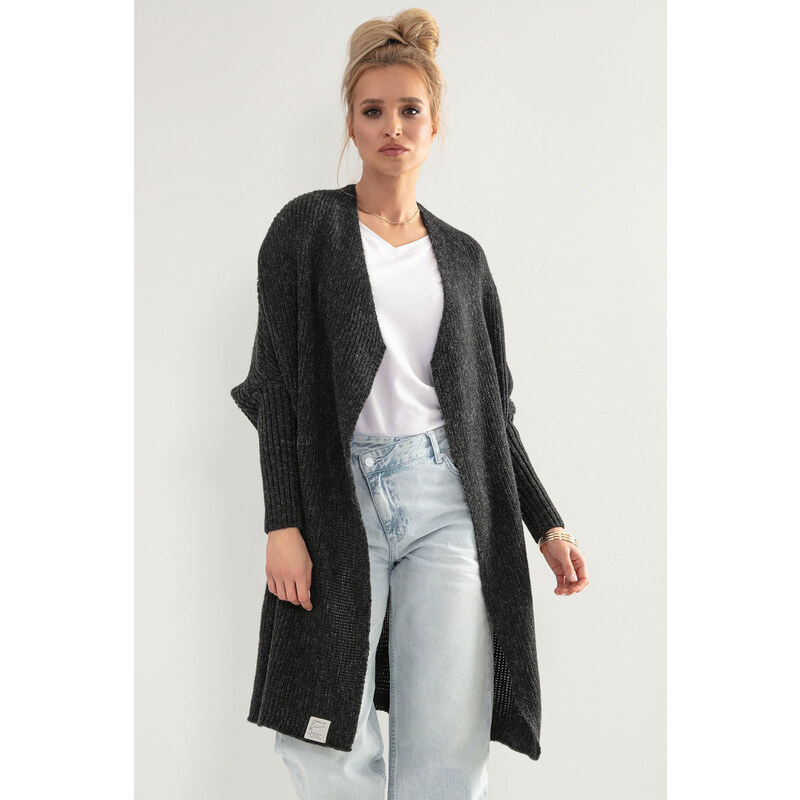 Glara Dámsky pletený kabátik kardigan s vlnou 27009447