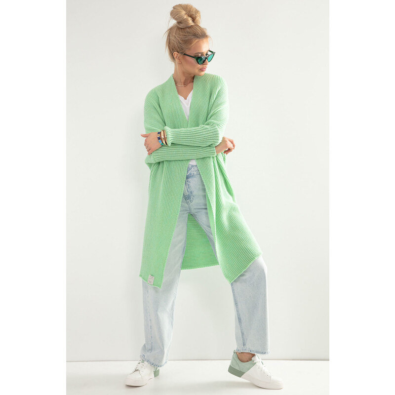 Glara Dámsky pletený kabátik kardigan s vlnou 27009448