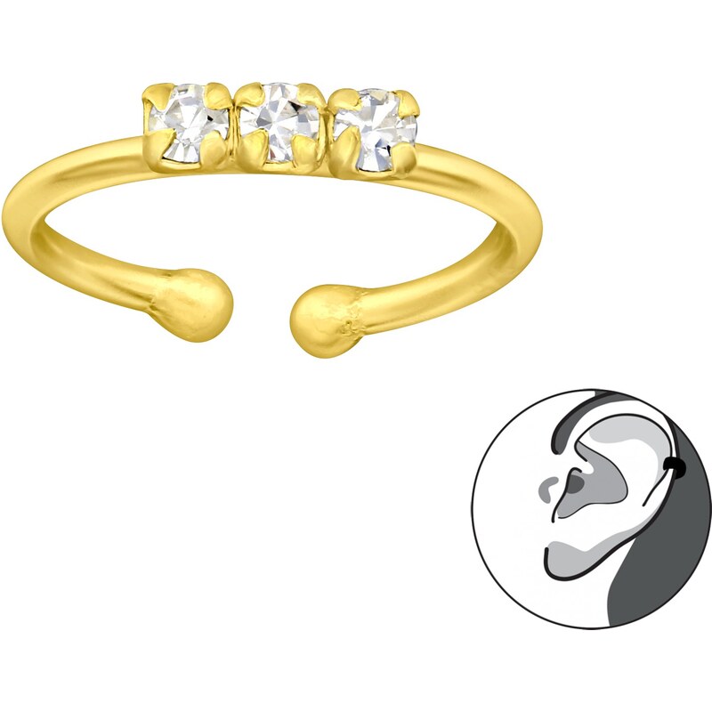 Olivie Strieborná záušnica GOLD 5374 27238280