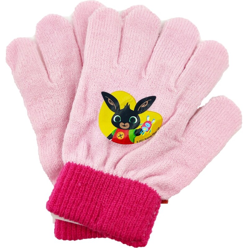 Setino Dievčenské prstové rukavice "Bing" - svetlo ružová - 12x16 cm