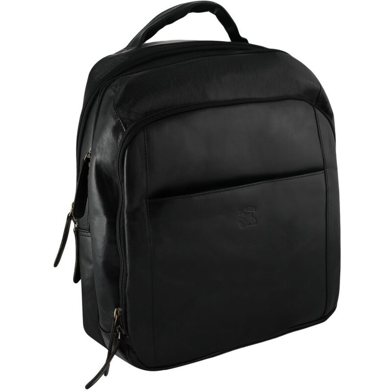 WILD collection Pánsky kožený batoh čierny - Wild Abdon čierna 67156352