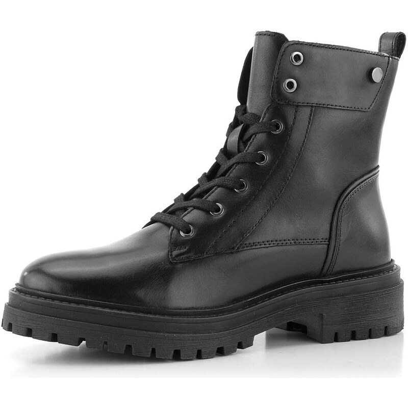 Geox členková obuv šnurovacia hladká čierna Iridea D16HRC00043C9999 66061211