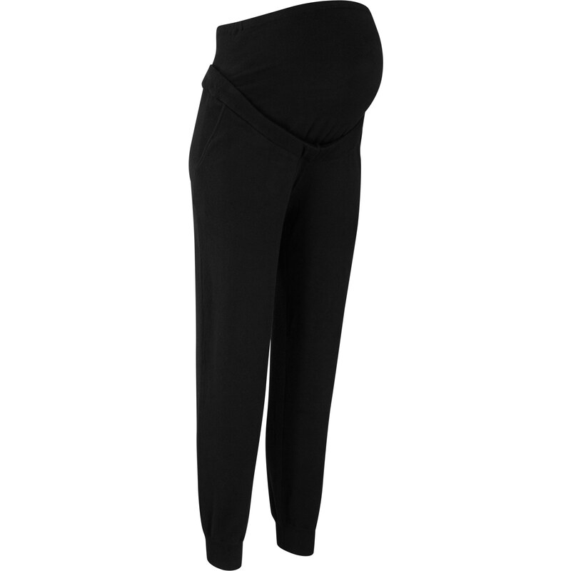 bonprix Materské nohavice z mäkkého pleteného materiálu, farba čierna 44791379