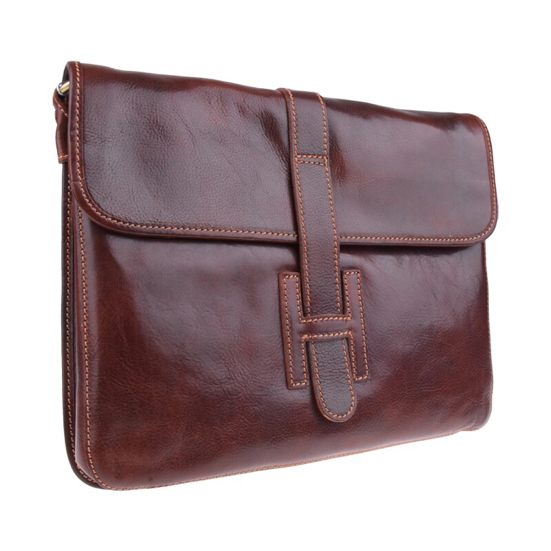 Hnedá kožená talianska crossbody kabelka Riccardo Marrone NovaKabelka 382417