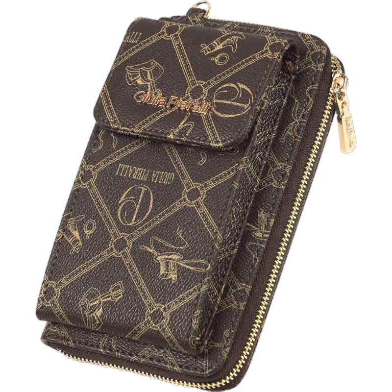 Dámska peňaženka cez rameno Giulia Pieralli GP912 hnedá 27154106