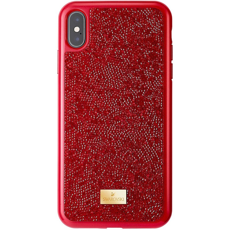 Puzdro na mobil iPhone XS Max Glam Rock Swarovski červená farba