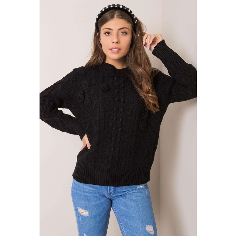 MladaModa Sveter Mocha so stojačikom čierny 58163830