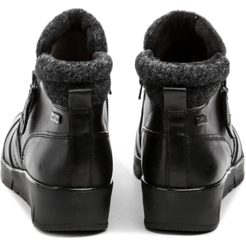 Jana 8-26461-29 čierne dámske zimné topánky šírka H
