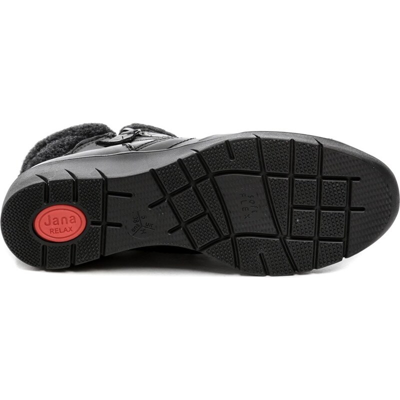Jana 8-26461-29 čierne dámske zimné topánky šírka H