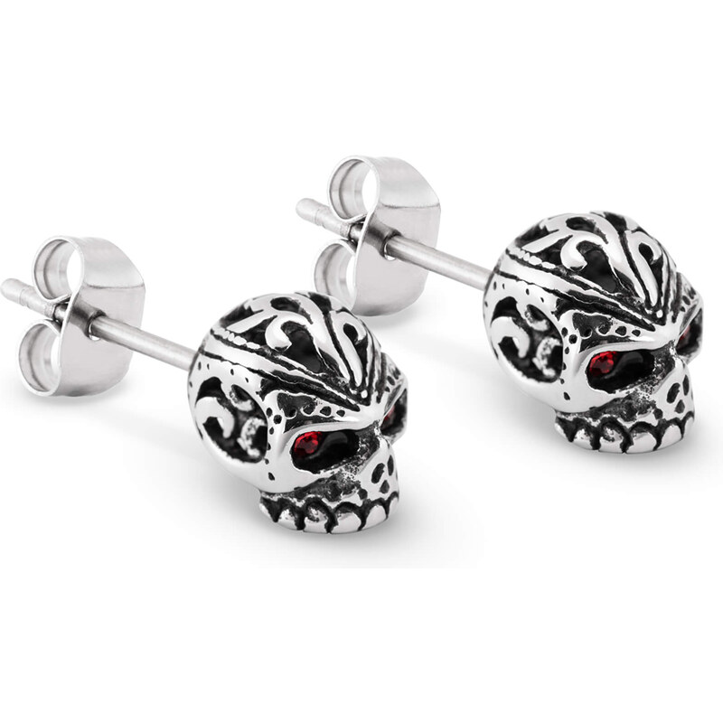 Troli Dizajnové pánske náušnice s lebkou KS-128 66578340